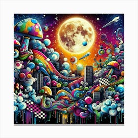 Psychedelic City 6 Canvas Print