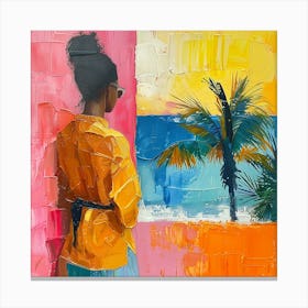 'A Woman At The Beach' Canvas Print