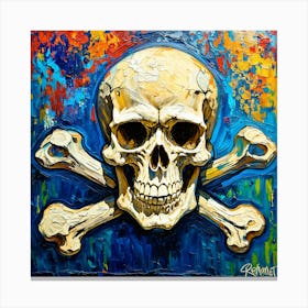 Skull And Crossbones 3 Canvas Print