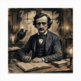 Edgar Allan Poe Canvas Print