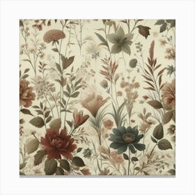 Floral Wallpaper 4 Canvas Print