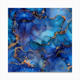 Abstract Blue And Gold Canvas Print