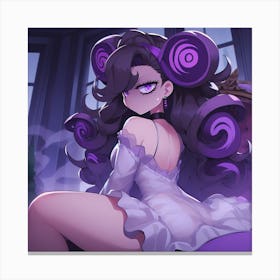 Cute hypnotizing goth girl Canvas Print