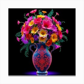 Colorful Flowers In A Vase 81 Lienzo