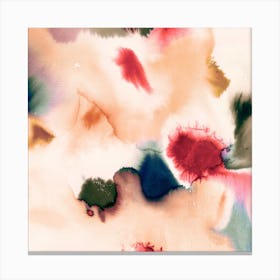 Abstract Watercolor Mineral Square Canvas Print