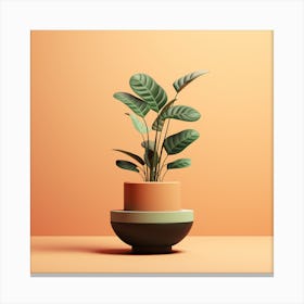 Plant In A Pot Canvas Print