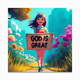 God Is Great 1 Canvas Print
