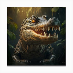 Crocodile Portrait Canvas Print