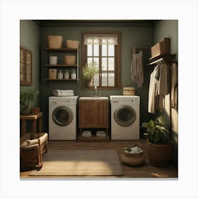 Default Default Vintage And Retro Laundry Aestethic 3 (2) Canvas Print