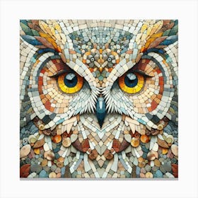 Mosaic Owl 3 Canvas Print