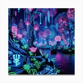 Neon Forest 1 Canvas Print