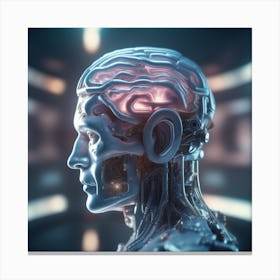 Cyborg Head 20 Canvas Print