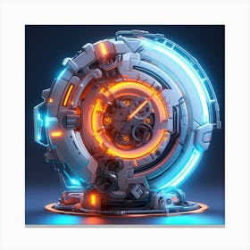 Futuristic Clock 3 Canvas Print