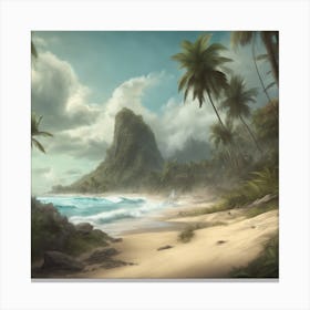 Tropical Surf Canvas Print