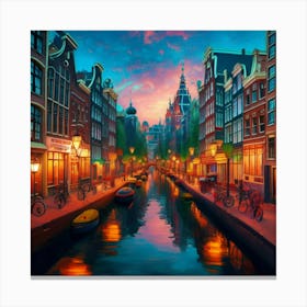 Amsterdam In A Row 8 Canvas Print