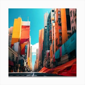 Street Scene In Hong Kong Canvas Print