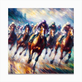Horse Racing Canvas Print
