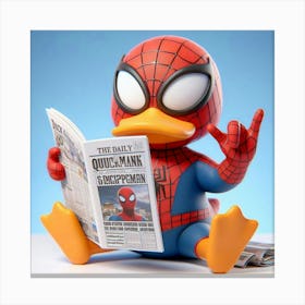 Duck Spider Man 3 Canvas Print