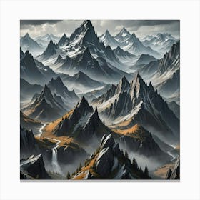 Mountain Range Canvas Print Canvas Print