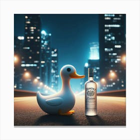 Duck In The City Canvas Print