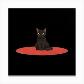 Red mat cat Canvas Print