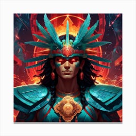 Aztec Warrior Canvas Print