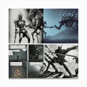 Silver Knight Attack Creature 1 Canvas Print
