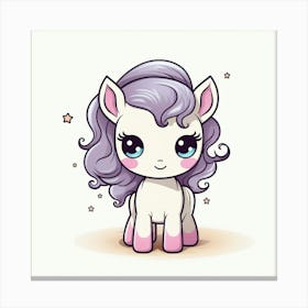 Kawaii Unicorn 14 Canvas Print