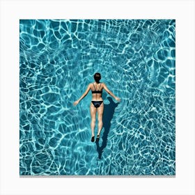 Swimming Art Print (17) Canvas Print