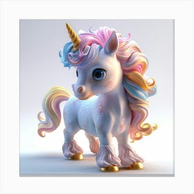 Unicorn 3d Model 9 Canvas Print