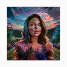 colorful lady Canvas Print