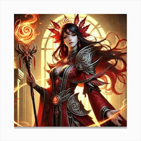 Kaida Flameheart Portrait 1 Canvas Print