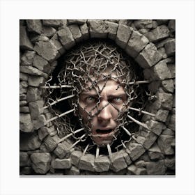 Man In A Hole 1 Canvas Print