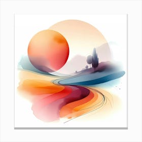 Abstract Landscape Painting 4 Canvas Print