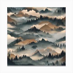 Mountain mist Canvas Print
