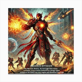 A Depiction Of The Phoenix Division, Elemental War Canvas Print