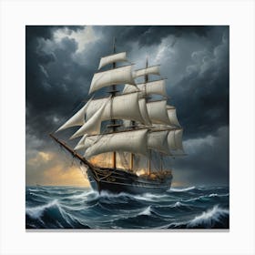 moody seas 3 Canvas Print