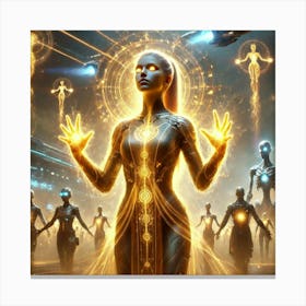 Zora Ashheart Spiritual Guidance Sci Fi Canvas Print