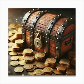 Chest Of Gold Coins 1 Canvas Print