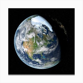 Earth Planet Atmosphere Space Cosmos Globe Astronomy Nature Cosmic Canvas Print