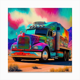 Psychedelic Truck 2 Canvas Print