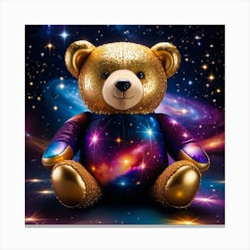 Teddy Bear In Space 18 Canvas Print