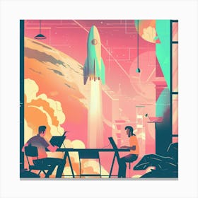 Space Illustration Canvas Print