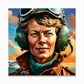 Special 8 M Amelia Earhart Canvas Print