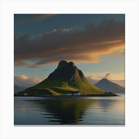 Island In The Fjords Canvas Print
