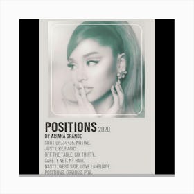 Positions - Ariana Grande, 2020 Canvas Print