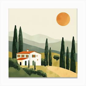 House In Tuscany Canvas Print