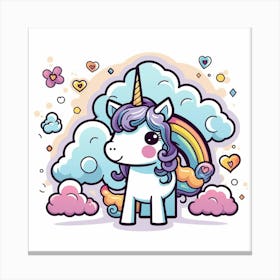 Cute Unicorn 369 Canvas Print