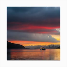 Sunset In Hong Kong Canvas Print