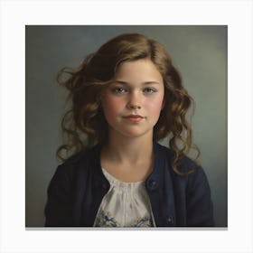 Portrait Of A Young Girl Canvas Print